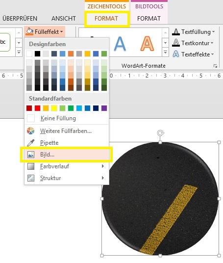 PowerPoint: Formen mit Bildern füllen - Weg 1